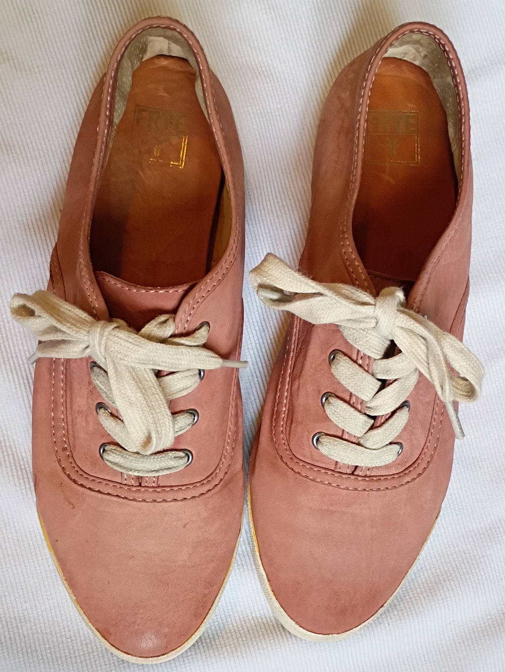 Frye Women's Blush Pink Lace-Up Casual Shoes